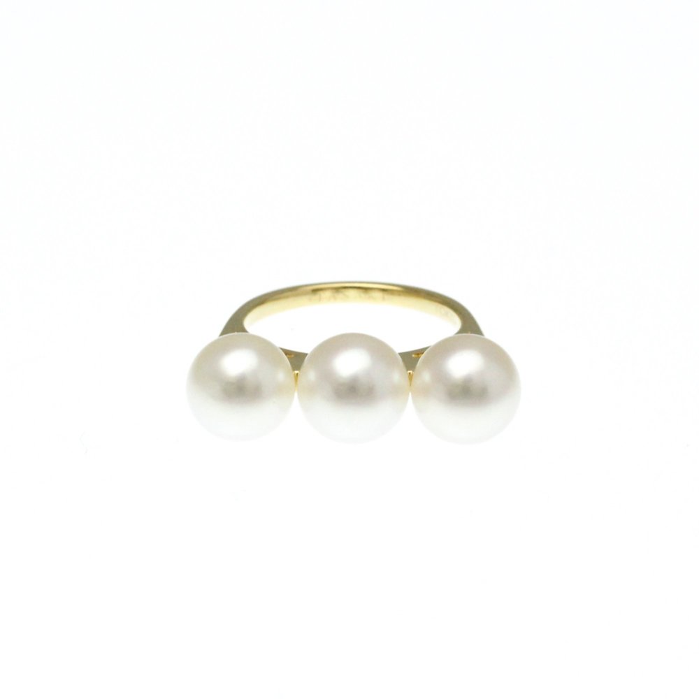 Tasaki Balance Error Yellow Gold (18K) Fashion Pearl Band Ring Gold